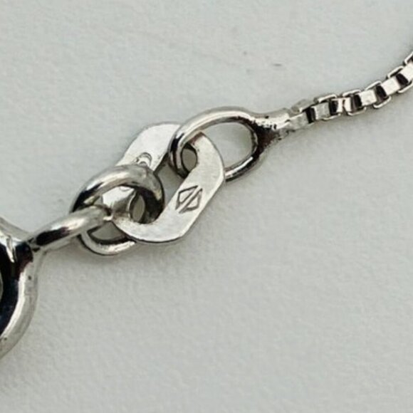 Sterling Silver Stick Figure Pendant Necklace on a Sterling Box Chain - Picture 13 of 14